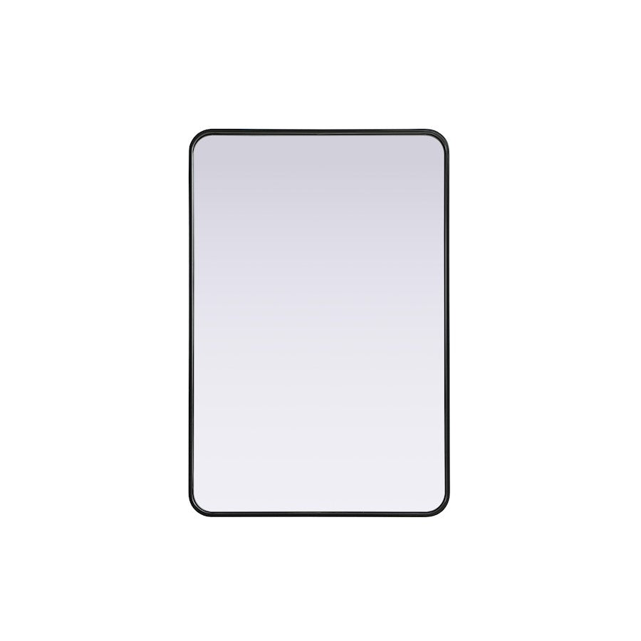 Elegant Decor Contour Metal Rectangle Mirror 27X40, Black