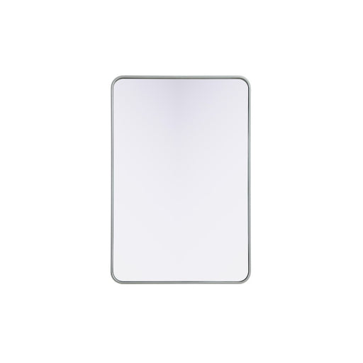 Elegant Decor Contour Metal Rectangle Mirror 27X40, Silver