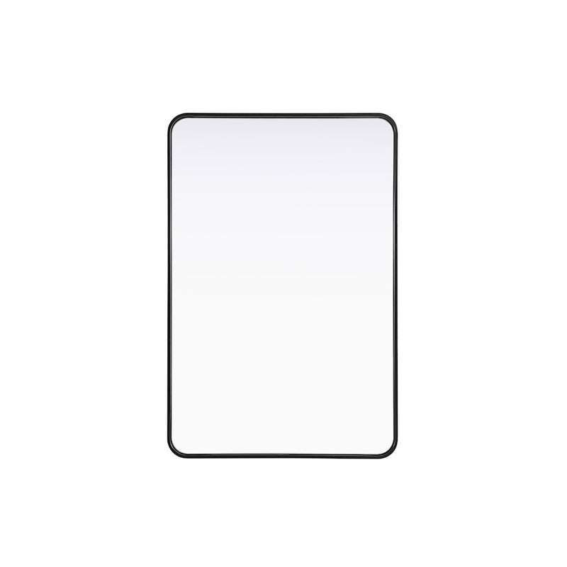 Elegant Decor Contour Metal Rectangle Mirror 28X42, Black