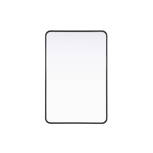 Elegant Decor Contour Metal Rectangle Mirror 28X42, Black