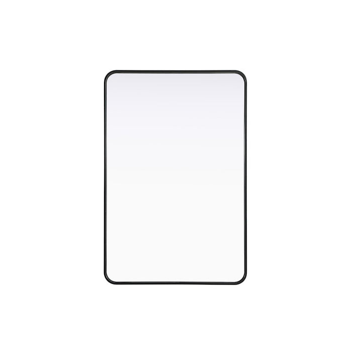 Elegant Decor Contour Metal Rectangle Mirror 28X42, Black