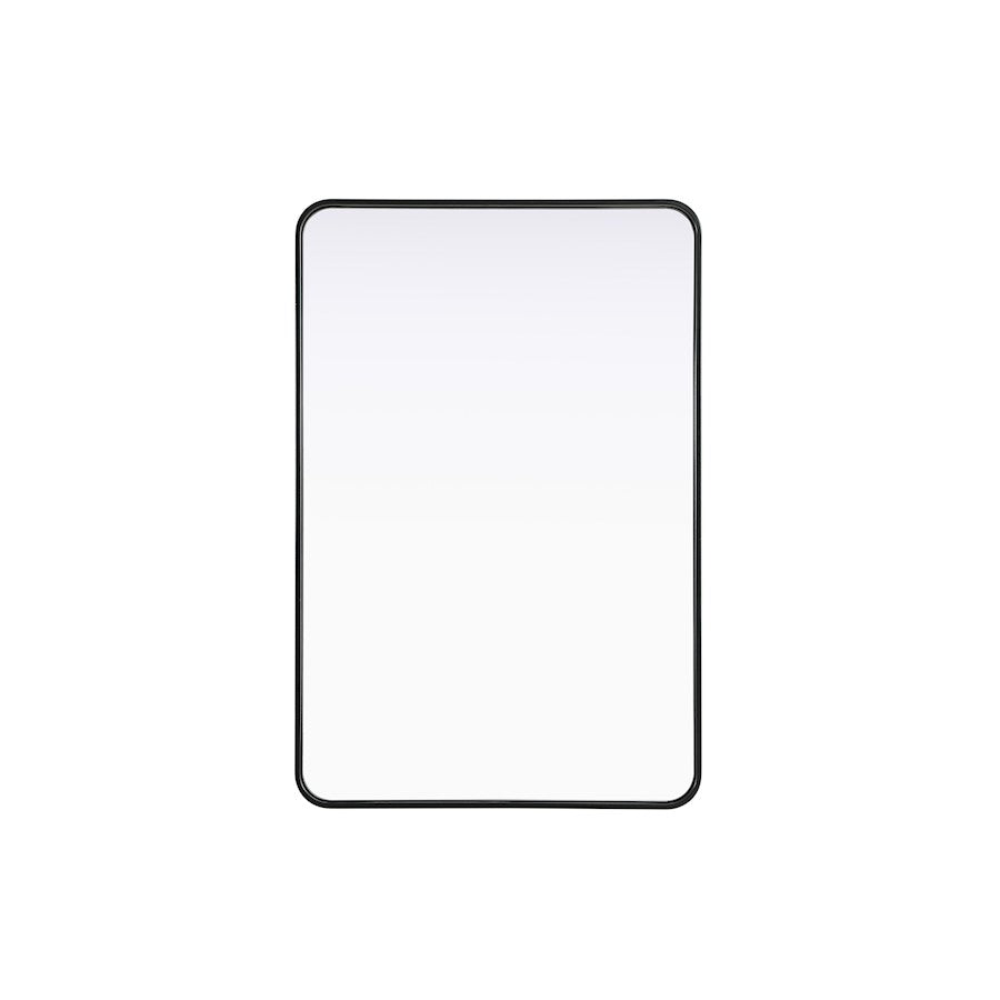 Elegant Decor Contour Metal Rectangle Mirror 28X42, Black