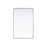Elegant Decor Contour Metal Rectangle Mirror 28X42, Silver