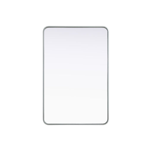 Elegant Decor Contour Metal Rectangle Mirror 28X42, Silver