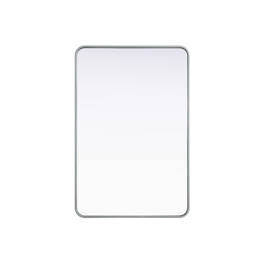 Elegant Decor Contour Metal Rectangle Mirror 28X42, Silver