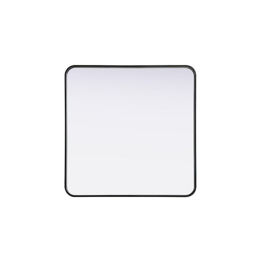 Elegant Decor Contour Metal Square Mirror 30X30, Black