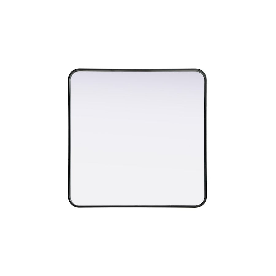 Elegant Decor Contour Metal Square Mirror 30X30, Black