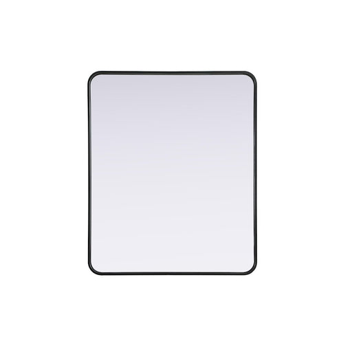 Elegant Decor Contour Metal Rectangle Mirror 30X36, Black