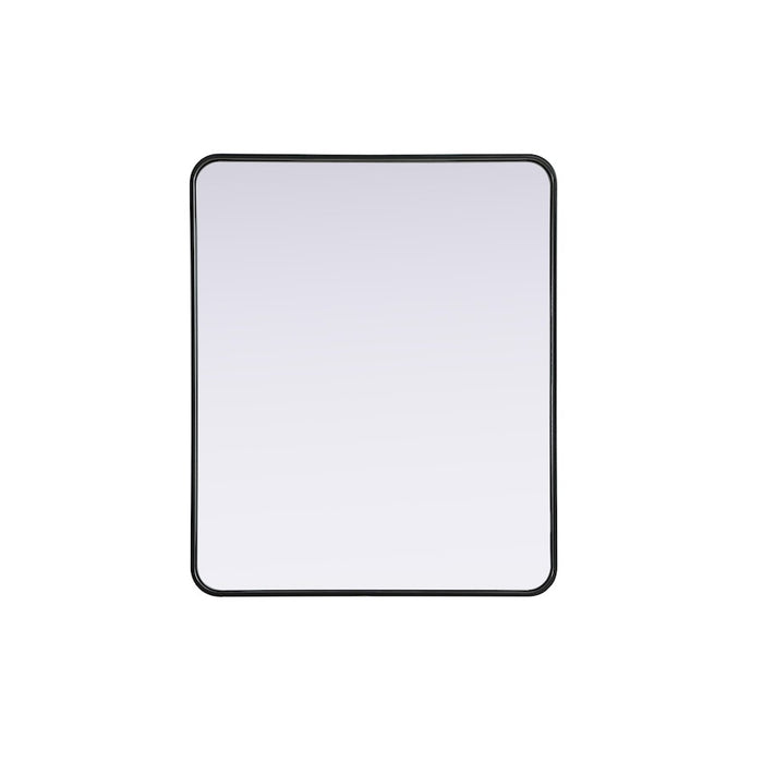 Elegant Decor Contour Metal Rectangle Mirror 30X36, Black