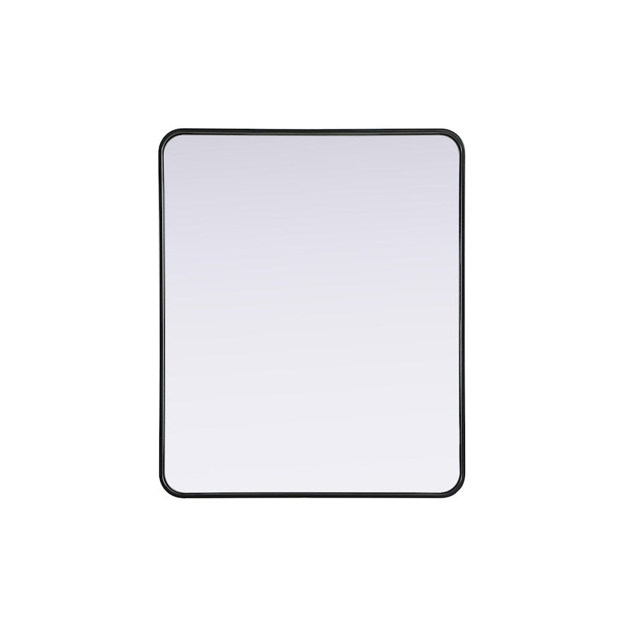 Elegant Decor Contour Metal Rectangle Mirror 30X36, Black