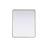 Elegant Decor Contour Metal Rectangle Mirror 30X36, Brass