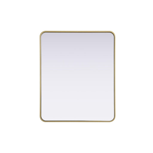 Elegant Decor Contour Metal Rectangle Mirror 30X36, Brass
