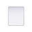 Elegant Decor Contour Metal Rectangle Mirror 30X36, Silver