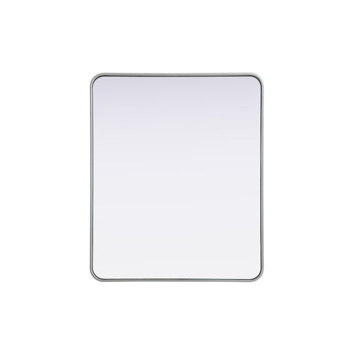 Elegant Decor Contour Metal Rectangle Mirror 30X36, Silver