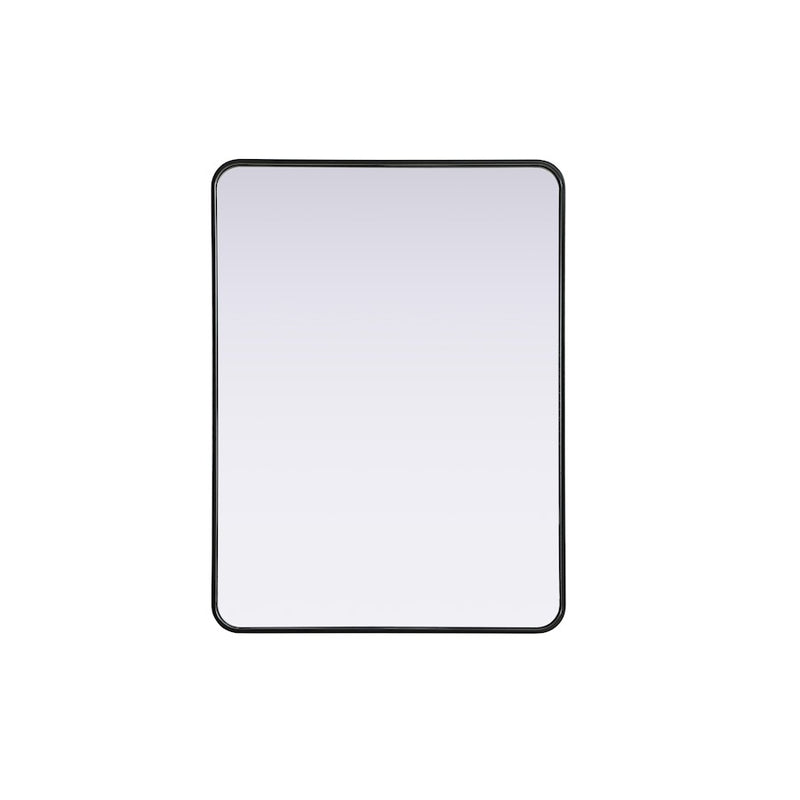Elegant Decor Contour Metal Rectangle Mirror 30X40, Black