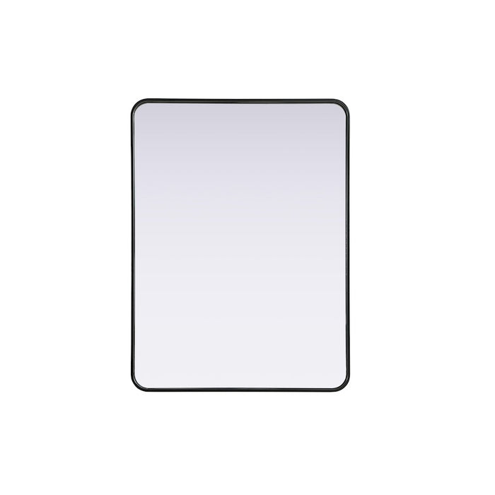 Elegant Decor Contour Metal Rectangle Mirror 30X40, Black