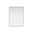 Elegant Decor Contour Metal Rectangle Mirror 30X40, Brass