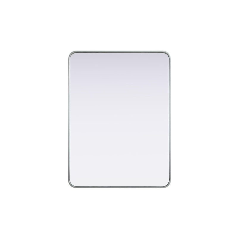 Elegant Decor Contour Metal Rectangle Mirror 30X40, Silver