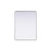 Elegant Decor Contour Metal Rectangle Mirror 30X40, Silver