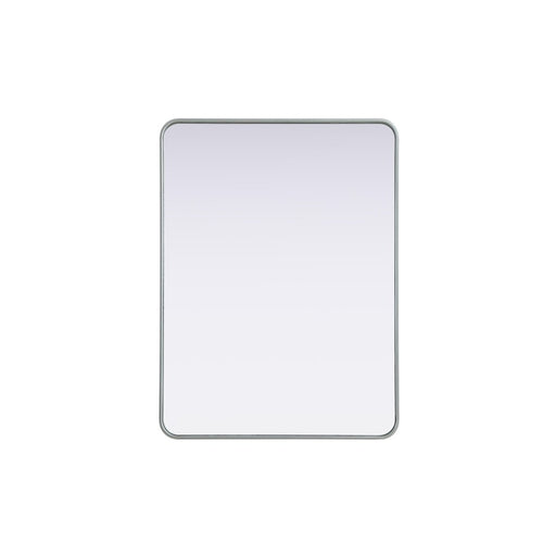 Elegant Decor Contour Metal Rectangle Mirror 30X40, Silver