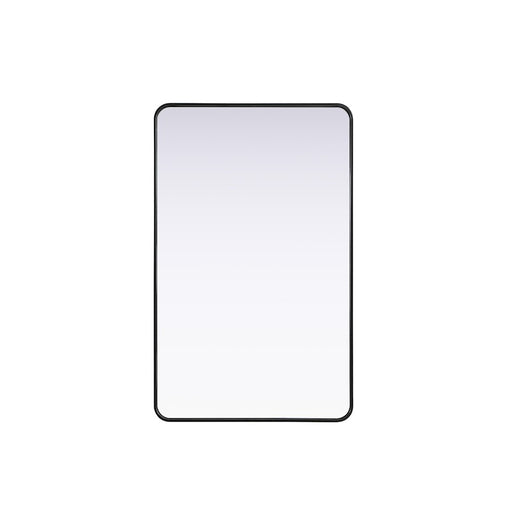 Elegant Decor Contour Metal Rectangle Mirror 30X48, Black