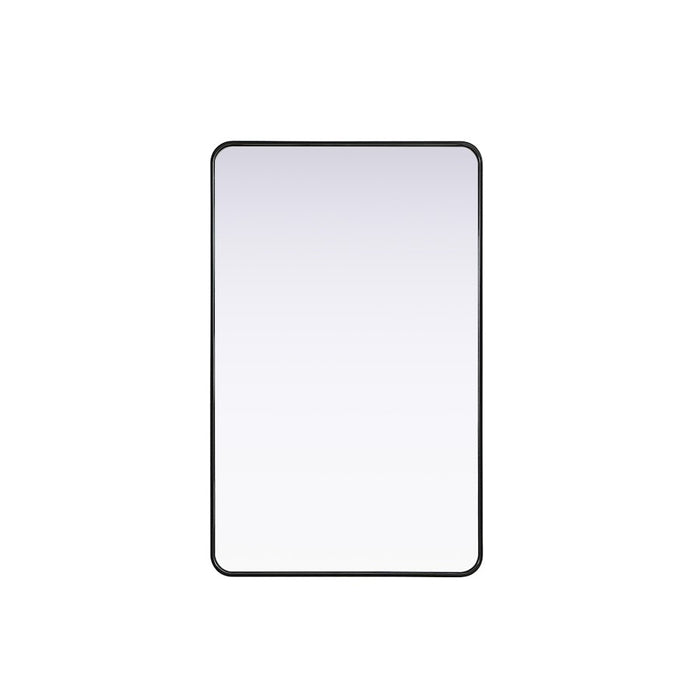 Elegant Decor Contour Metal Rectangle Mirror 30X48, Black