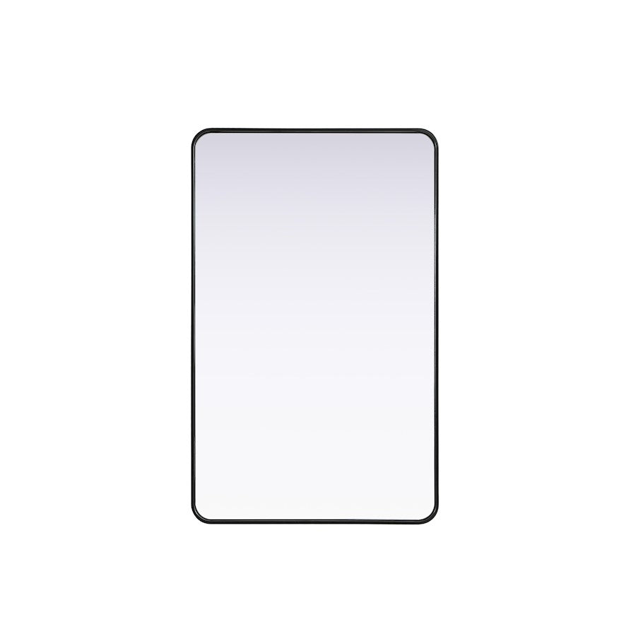 Elegant Decor Contour Metal Rectangle Mirror 30X48, Black