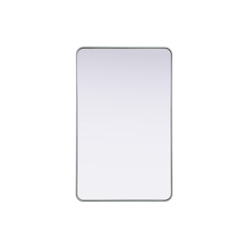 Elegant Decor Contour Metal Rectangle Mirror 30X48, Silver