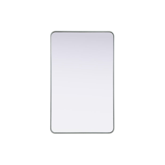 Elegant Decor Contour Metal Rectangle Mirror 30X48, Silver