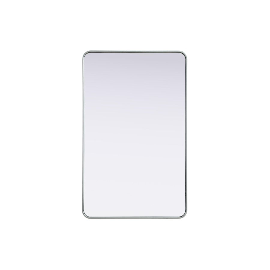 Elegant Decor Contour Metal Rectangle Mirror 30X48, Silver