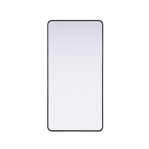 Elegant Decor Contour Metal Rectangle Mirror 30X60, Black