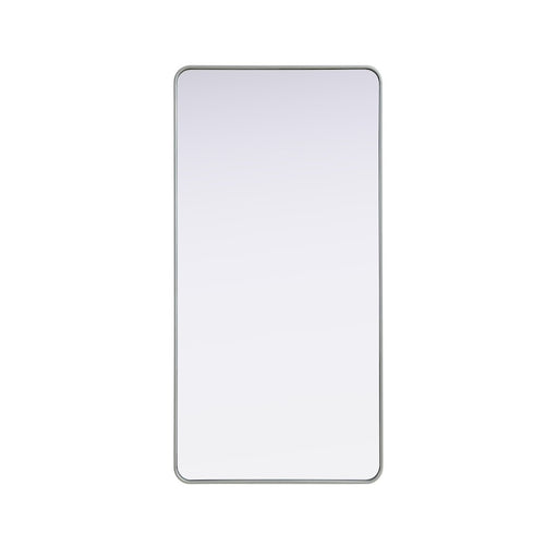 Elegant Decor Contour Metal Rectangle Mirror 30X60, Silver