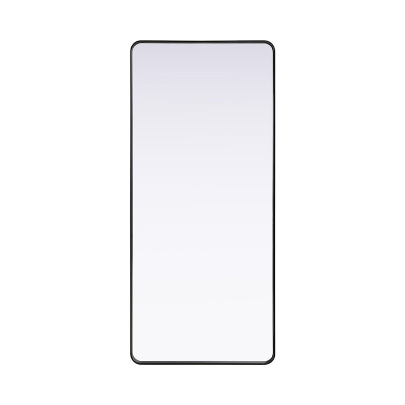 Elegant Decor Contour Metal Rectangle Mirror 32X72, Black