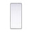 Elegant Decor Contour Metal Rectangle Mirror 32X72, Black