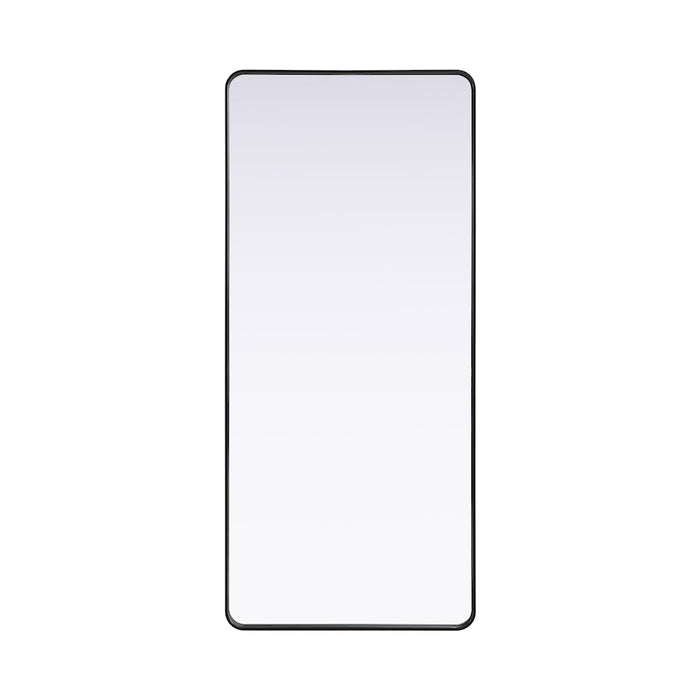 Elegant Decor Contour Metal Rectangle Mirror 32X72, Black