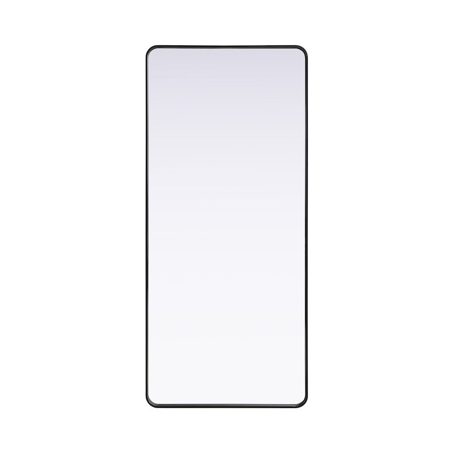 Elegant Decor Contour Metal Rectangle Mirror 32X72, Black