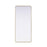 Elegant Decor Contour Metal Rectangle Mirror 32X72, Brass