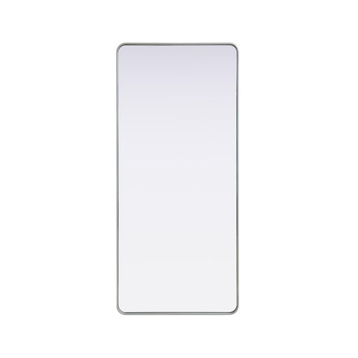 Elegant Decor Contour Metal Rectangle Mirror 32X72, Silver