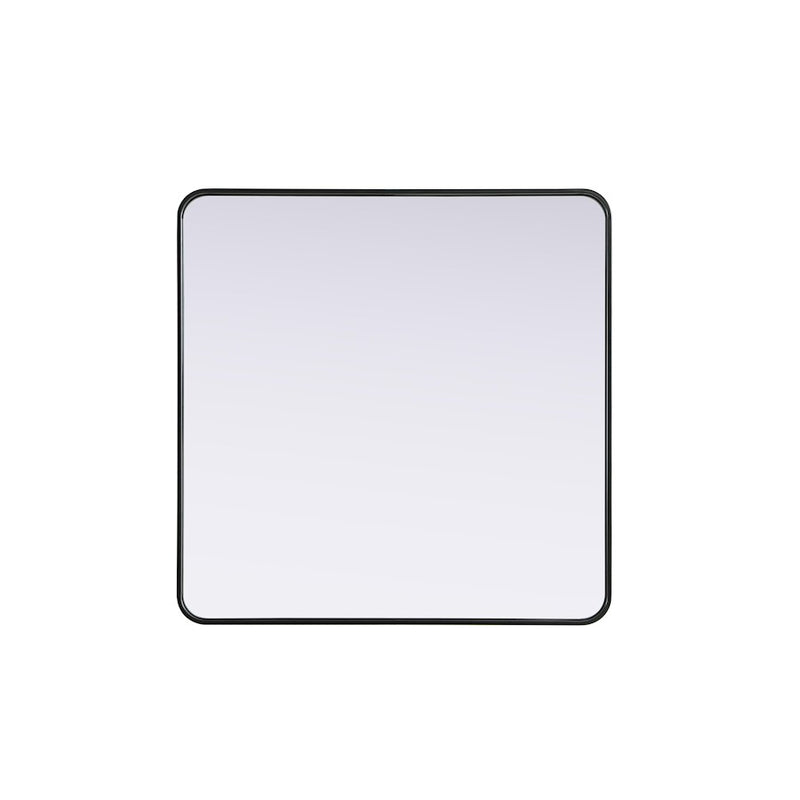 Elegant Decor Contour Metal Rectangle Mirror 36X36, Black