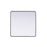 Elegant Decor Contour Metal Rectangle Mirror 36X36, Black