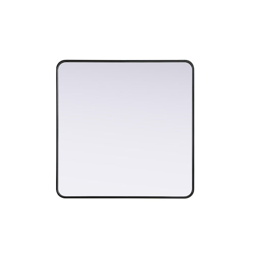 Elegant Decor Contour Metal Rectangle Mirror 36X36, Black
