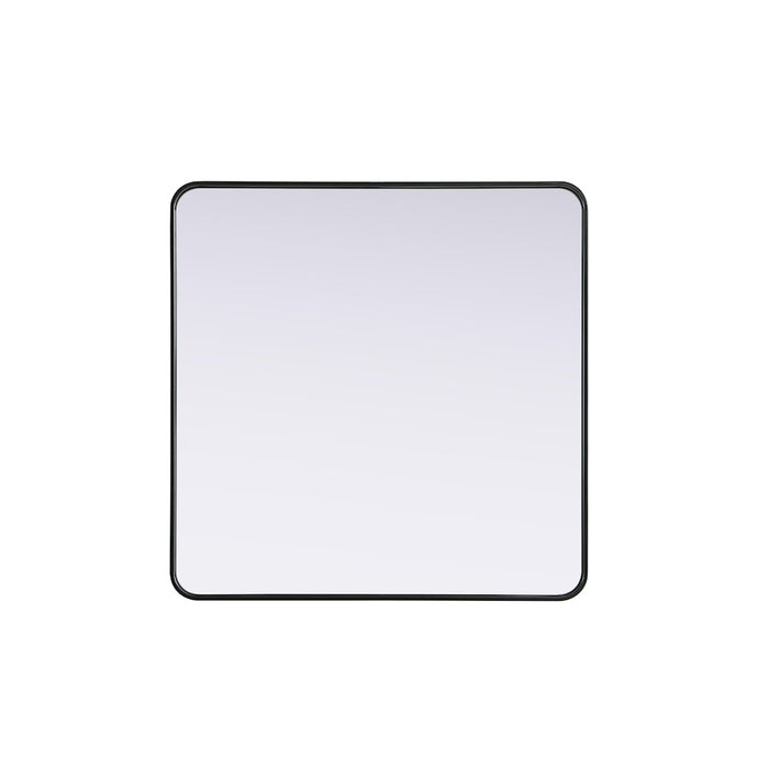 Elegant Decor Contour Metal Rectangle Mirror 36X36, Black