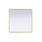 Elegant Decor Contour Metal Rectangle Mirror 36X36, Brass