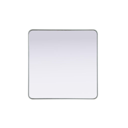 Elegant Decor Contour Metal Rectangle Mirror 36X36, Silver
