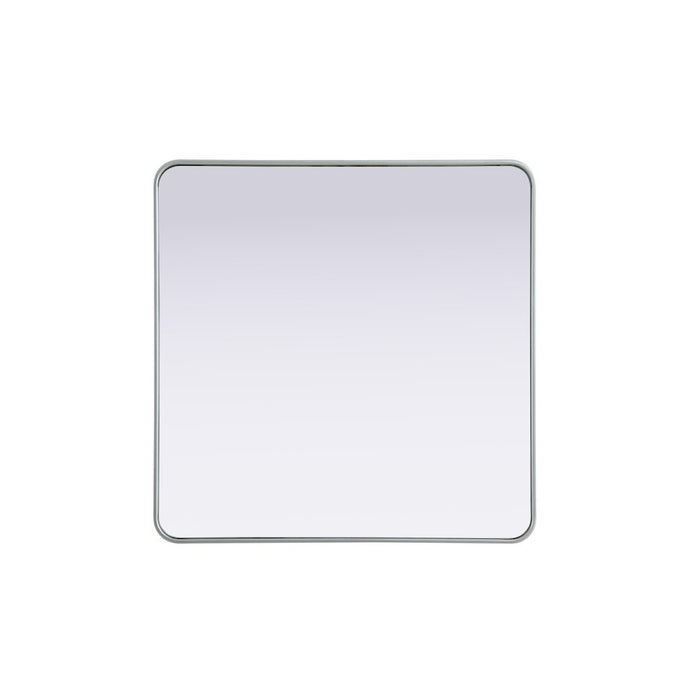 Elegant Decor Contour Metal Rectangle Mirror 36X36, Silver
