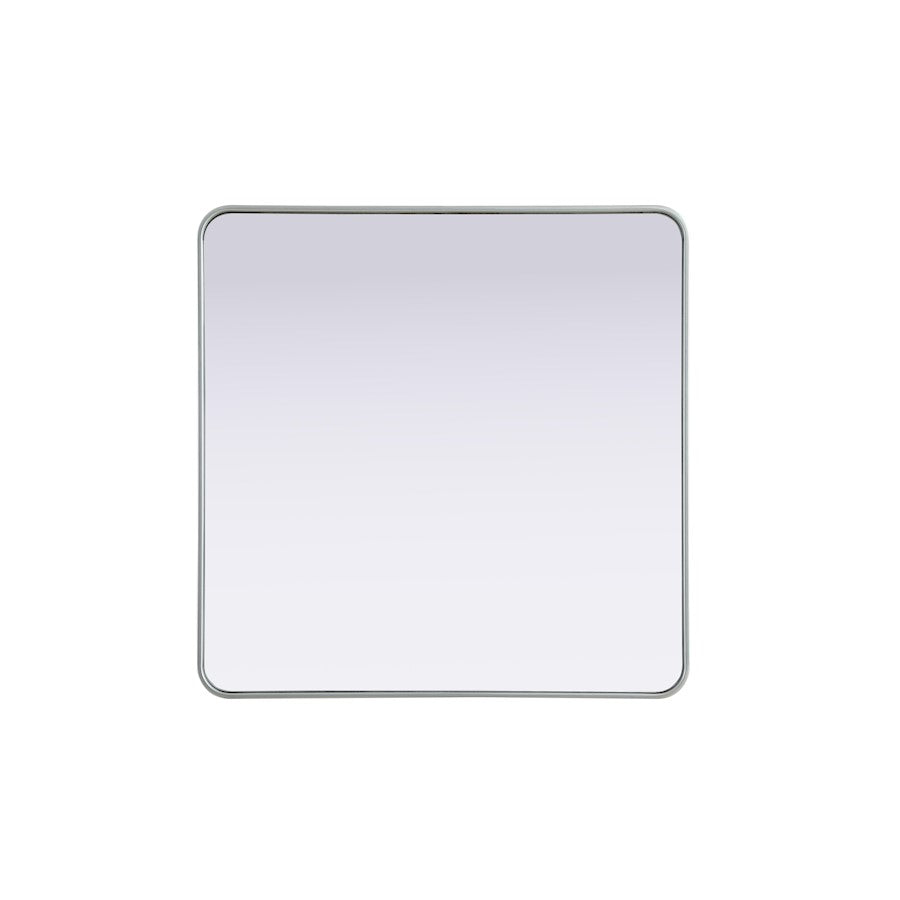 Elegant Decor Contour Metal Rectangle Mirror 36X36, Silver