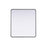 Elegant Decor Contour Metal Rectangle Mirror 36X40, Black
