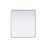 Elegant Decor Contour Metal Rectangle Mirror 36X40, Brass