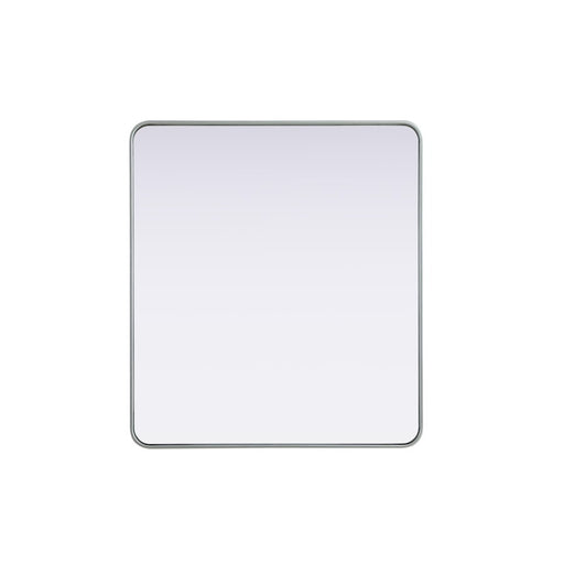 Elegant Decor Contour Metal Rectangle Mirror 36X40, Silver