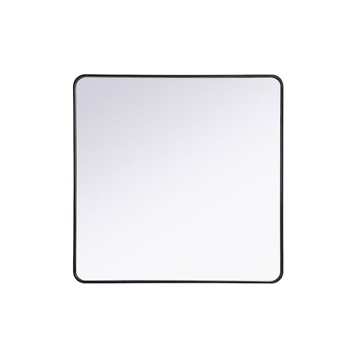 Elegant Decor Contour Metal Square Mirror 42X42, Black
